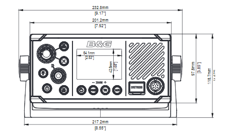 B&G - V60-B DSC VHF Marine Radio With Built In Transponder AIS System